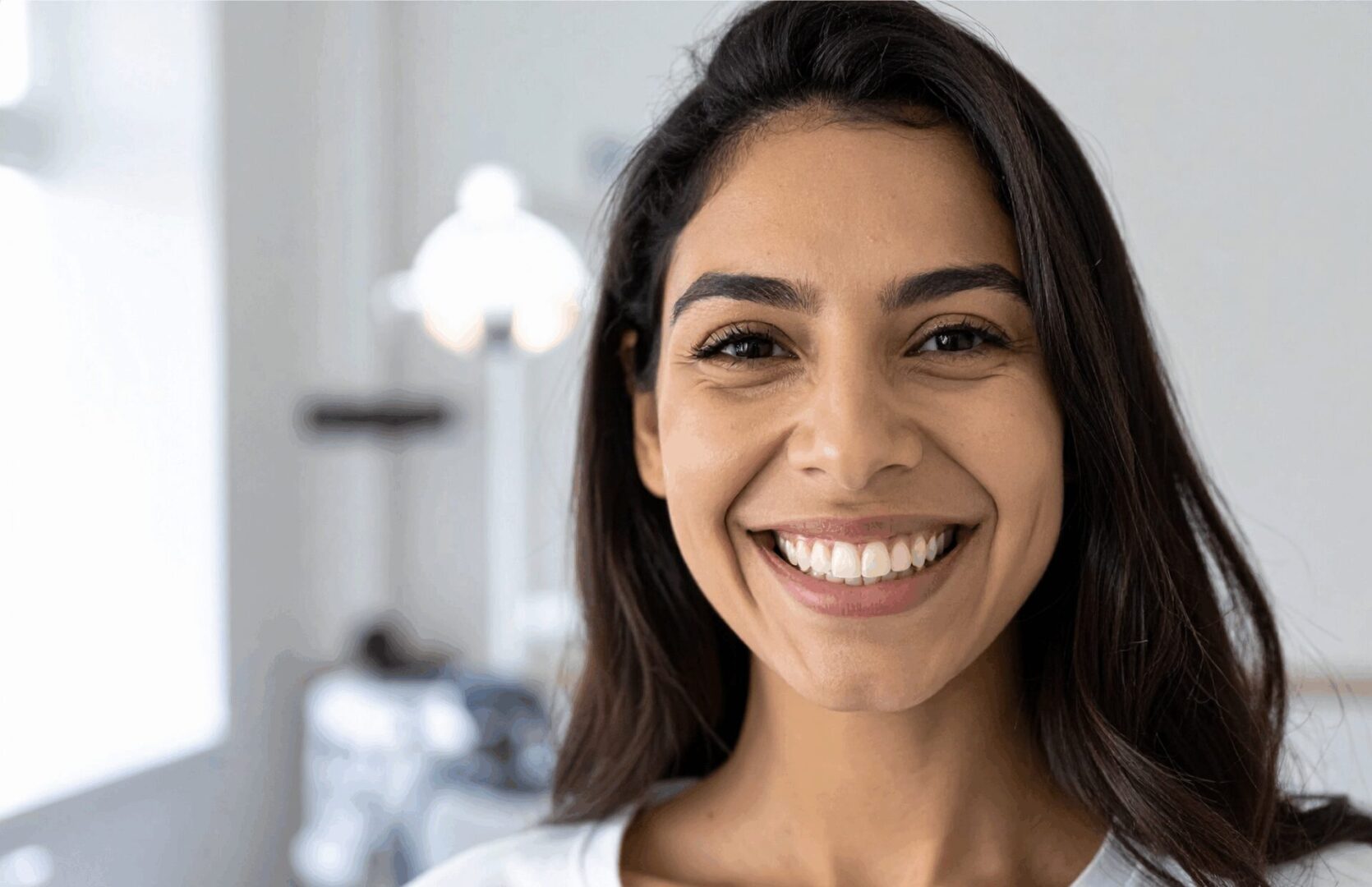 Image of a satisfied customer with a perfectly white smile in Prestige Dental Spa in Lake Elsinore